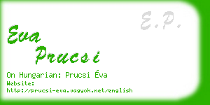 eva prucsi business card